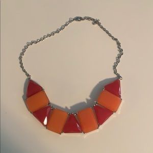 Red and orange statement necklace